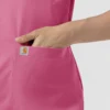 Blusa médica de punto con cuello redondo Force Cross-Flex para mujer