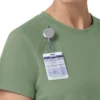 Blusa médica de punto con cuello redondo Force Cross-Flex para mujer