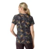Blusa médica estampada con cuello en V Cross-Flex para mujer