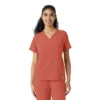 Blusa médica Force Cross-Flex con paneles de punto para mujer