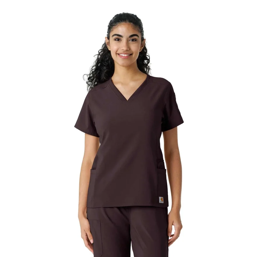 Blusa médica Force Cross-Flex con paneles de punto para mujer