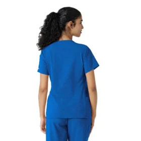 Blusa médica Force Cross-Flex con paneles de punto para mujer