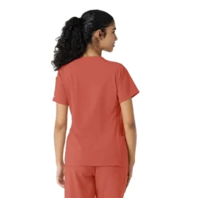 Blusa médica Force Cross-Flex con paneles de punto para mujer