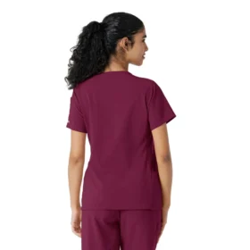 Blusa médica Force Cross-Flex con paneles de punto para mujer