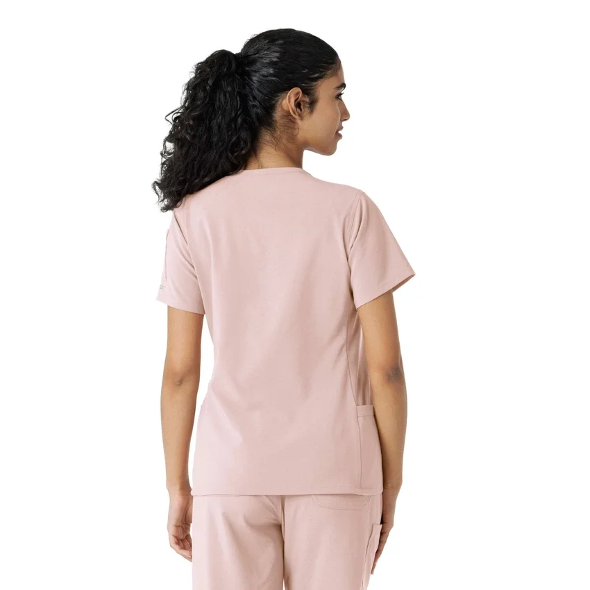 Blusa médica Force Cross-Flex con paneles de punto para mujer