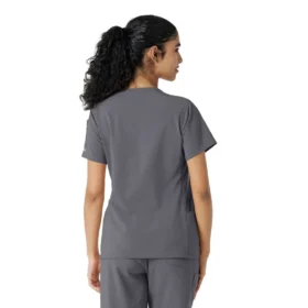 Blusa médica Force Cross-Flex con paneles de punto para mujer