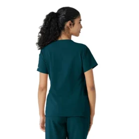 Blusa médica Force Cross-Flex con paneles de punto para mujer