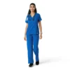 Blusa médica Force Cross-Flex con paneles de punto para mujer