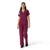 Blusa médica Force Cross-Flex con paneles de punto para mujer