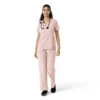 Blusa médica Force Cross-Flex con paneles de punto para mujer