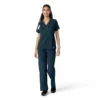 Blusa médica Force Cross-Flex con paneles de punto para mujer