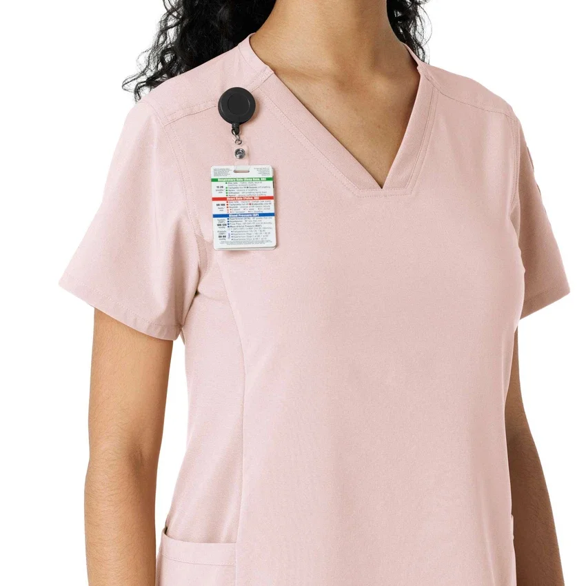 Blusa médica Force Cross-Flex con paneles de punto para mujer