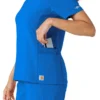 Blusa médica Force Cross-Flex con paneles de punto para mujer