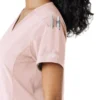 Blusa médica Force Cross-Flex con paneles de punto para mujer