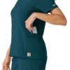 Blusa médica Force Cross-Flex con paneles de punto para mujer