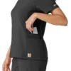 Blusa médica Force Cross-Flex con paneles de punto para mujer