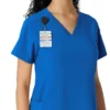 Blusa médica Force Cross-Flex con paneles de punto para mujer