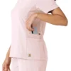 Blusa médica Force Cross-Flex con paneles de punto para mujer