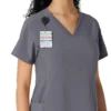 Blusa médica Force Cross-Flex con paneles de punto para mujer