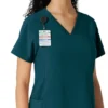 Blusa médica Force Cross-Flex con paneles de punto para mujer
