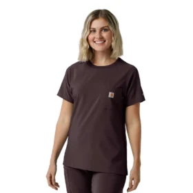 Blusa médica Force Cross-Flex de cuello redondo para mujer