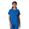 Blusa médica Force Cross-Flex de cuello redondo para mujer