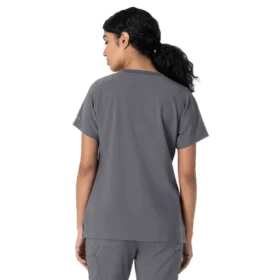 Blusa médica Force Cross-Flex de cuello redondo para mujer