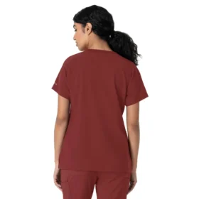 Blusa médica Force Cross-Flex de cuello redondo para mujer
