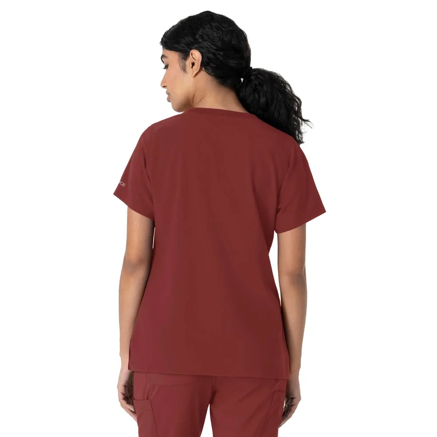 Blusa médica Force Cross-Flex de cuello redondo para mujer