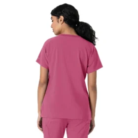 Blusa médica Force Cross-Flex de cuello redondo para mujer