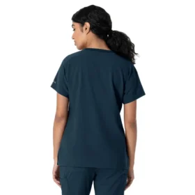 Blusa médica Force Cross-Flex de cuello redondo para mujer