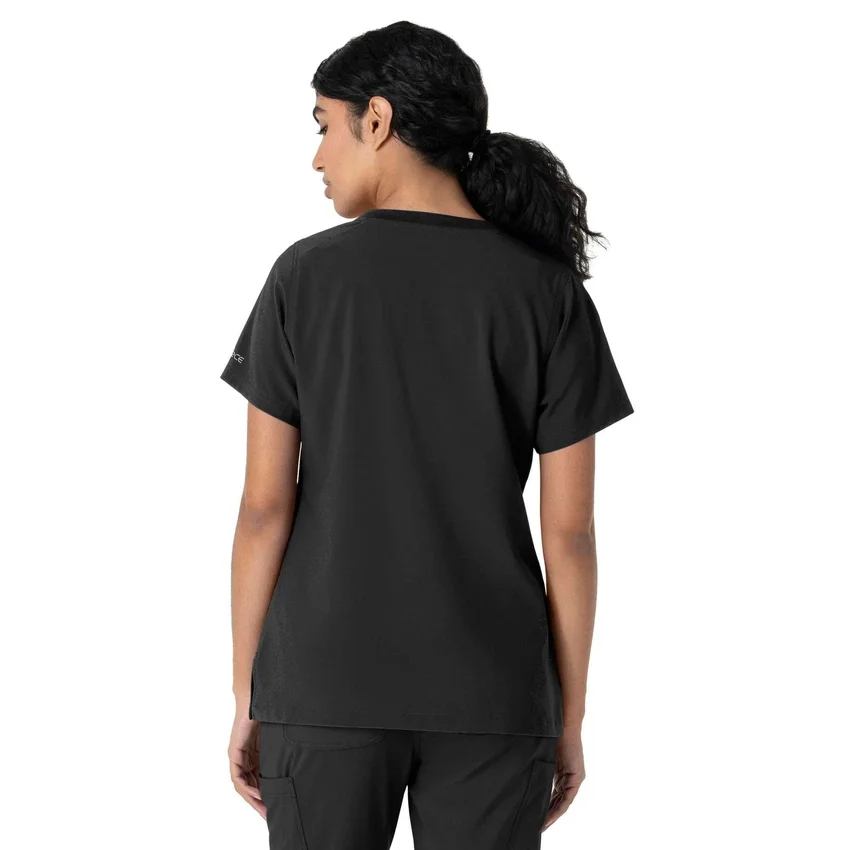 Blusa médica Force Cross-Flex de cuello redondo para mujer