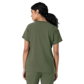 Blusa médica Force Cross-Flex de cuello redondo para mujer