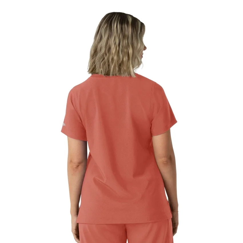 Blusa médica Force Cross-Flex de cuello redondo para mujer