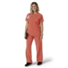 Blusa médica Force Cross-Flex de cuello redondo para mujer