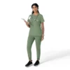 Blusa médica Force Cross-Flex de cuello redondo para mujer