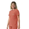 Blusa médica Force Cross-Flex de cuello redondo para mujer
