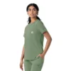 Blusa médica Force Cross-Flex de cuello redondo para mujer