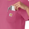 Blusa médica Force Cross-Flex de cuello redondo para mujer