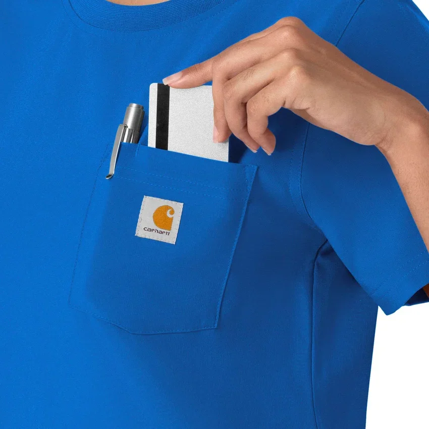 Blusa médica Force Cross-Flex de cuello redondo para mujer