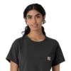 Blusa médica Force Cross-Flex de cuello redondo para mujer