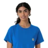 Blusa médica Force Cross-Flex de cuello redondo para mujer