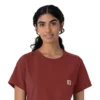 Blusa médica Force Cross-Flex de cuello redondo para mujer