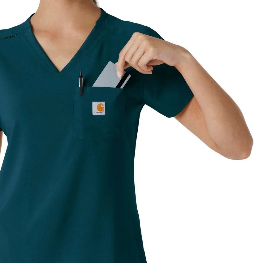 Blusa médica Force Cross-Flex para mujer, para meter por dentro