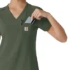 Blusa médica Force Cross-Flex para mujer, para meter por dentro