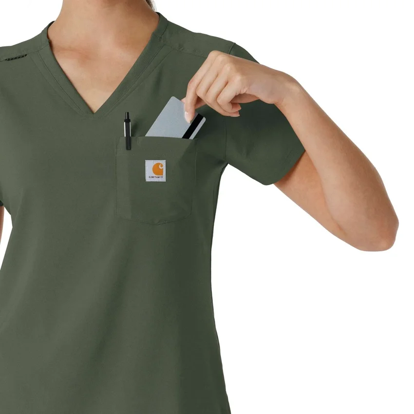 Blusa médica Force Cross-Flex para mujer, para meter por dentro