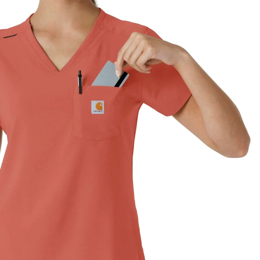 Blusa médica Force Cross-Flex para mujer, para meter por dentro