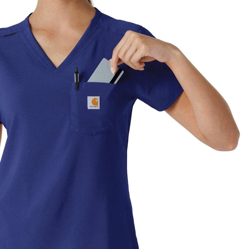 Blusa médica Force Cross-Flex para mujer, para meter por dentro