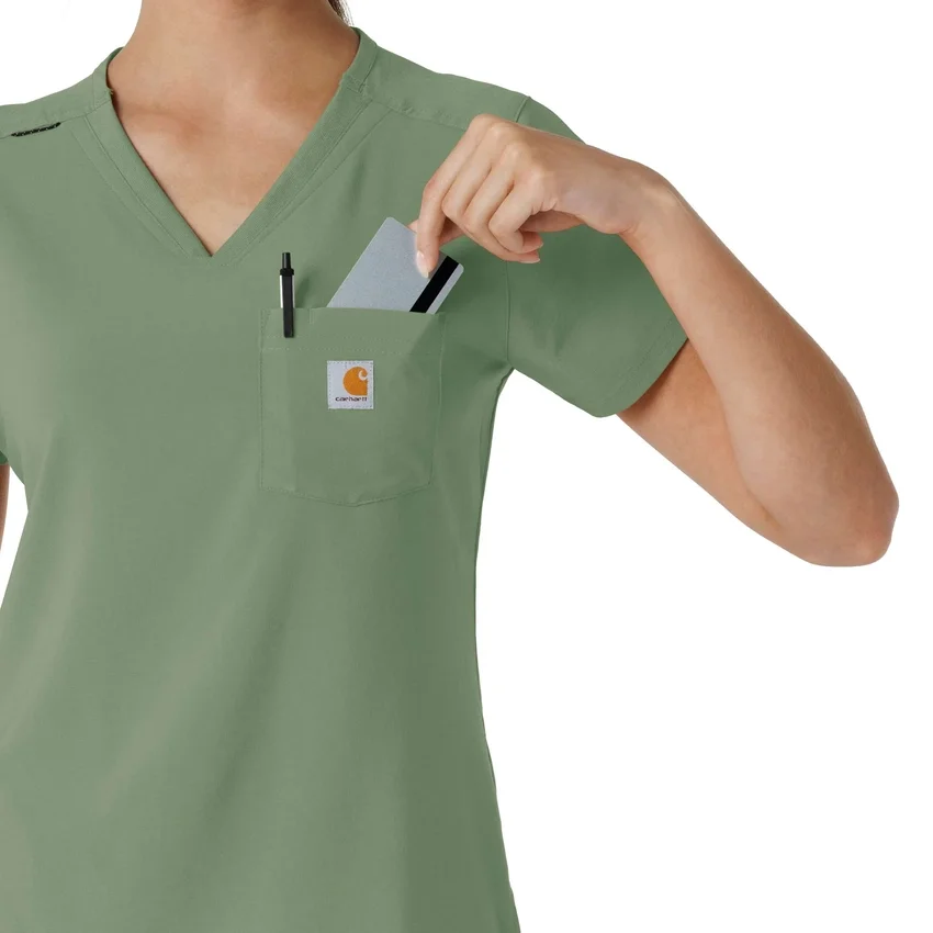 Blusa médica Force Cross-Flex para mujer, para meter por dentro