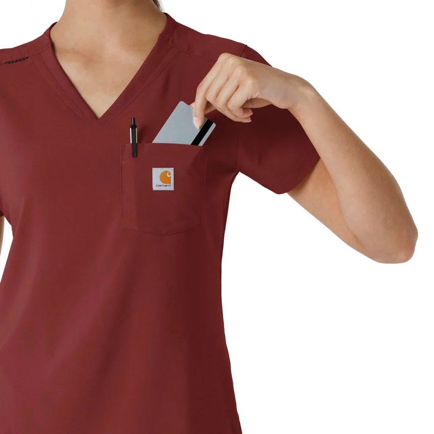 Blusa médica Force Cross-Flex para mujer, para meter por dentro